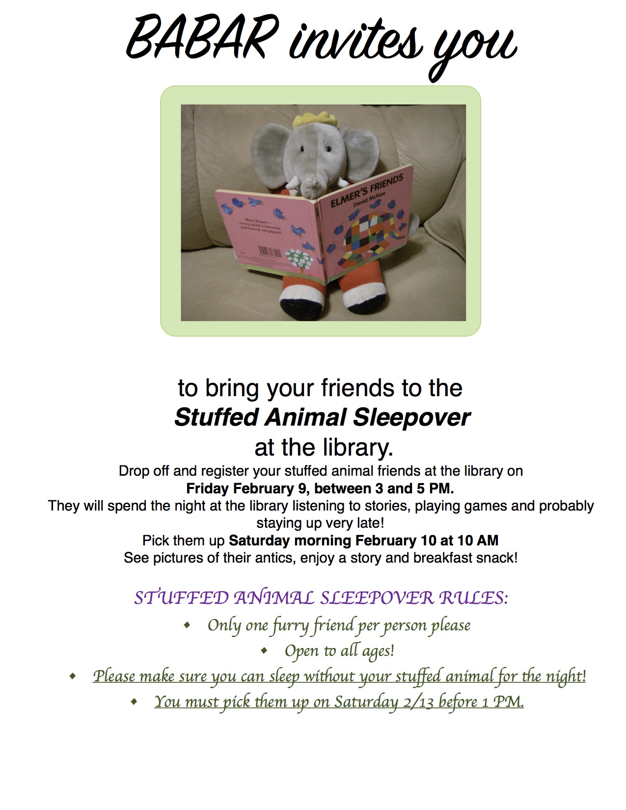 Stuffed Animal Sleepover 2018 corrected